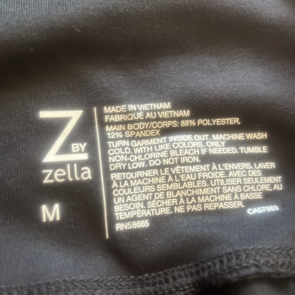 Z zella black capri crop pocket leggings med - Picture 2 of 4